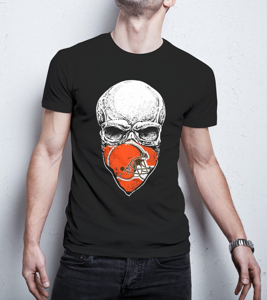 Cleveland Browns Skull Helmet Fan Gear T-Shirt