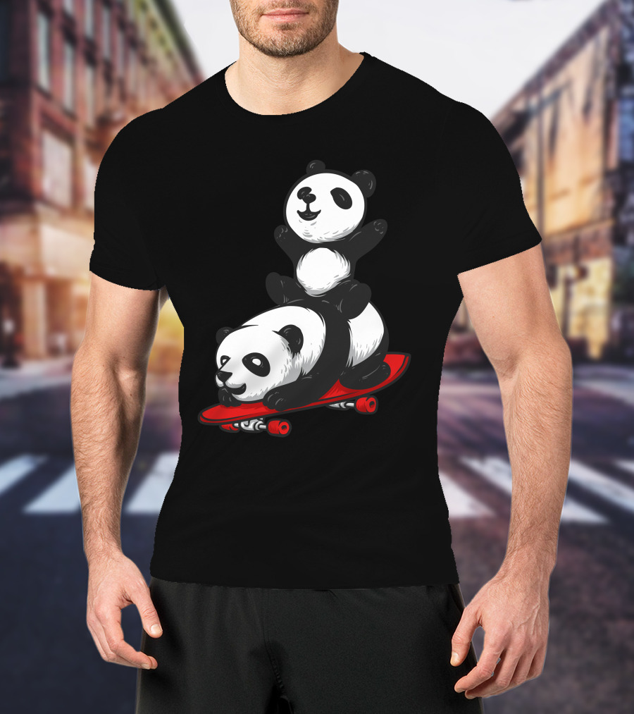 Camp Mau Panda Skateboarding Adventure T-Shirt