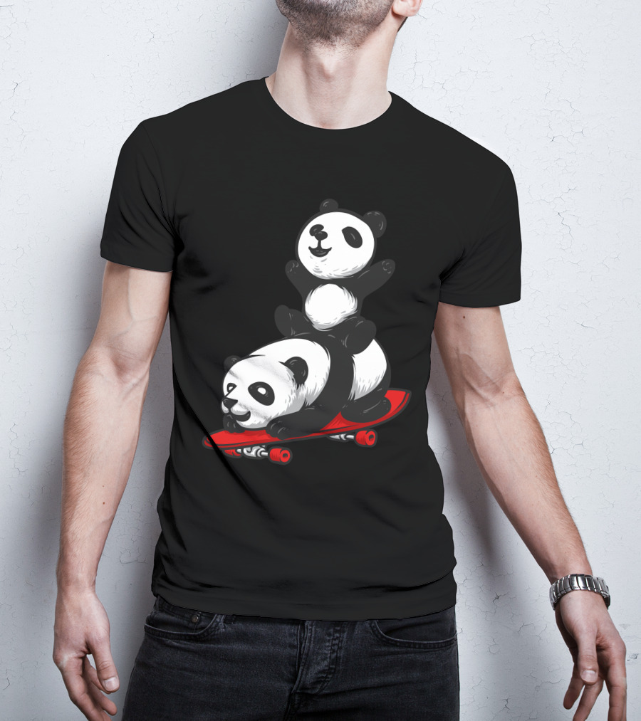 Camp Mau Panda Skateboarding Adventure T-Shirt