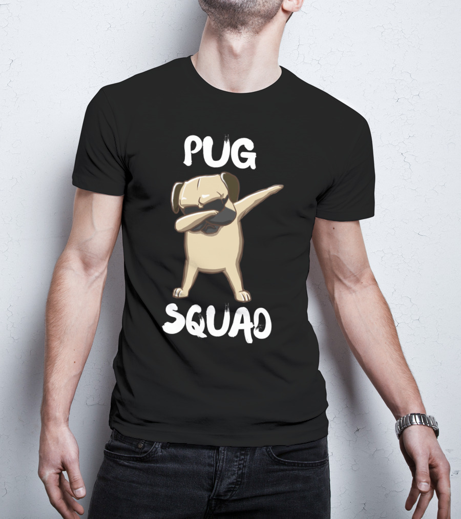 Pug Squad Dabbing Funny Pug T-Shirt