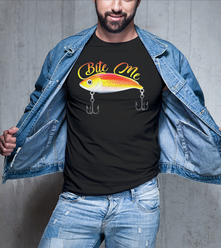 Bite Me Fishing Lure Hooks T-Shirt