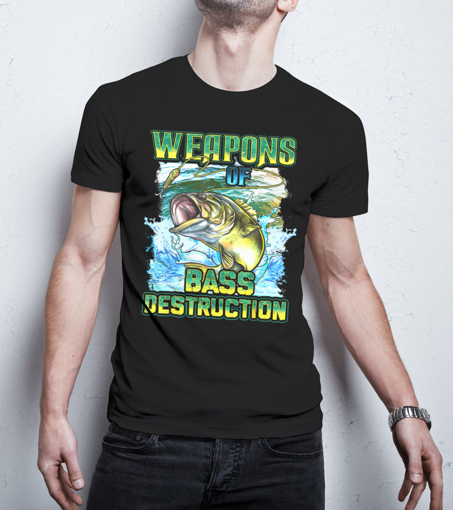 Weapons Of Bass Destruction Fisherman Bass Fishing T-Shirt