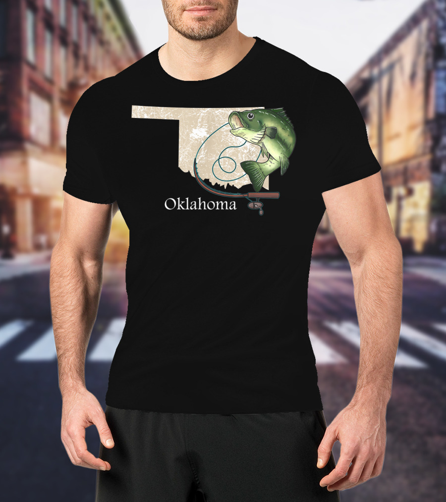 Oklahoma Fishing Fisherman Funny Fish Gear T-Shirt