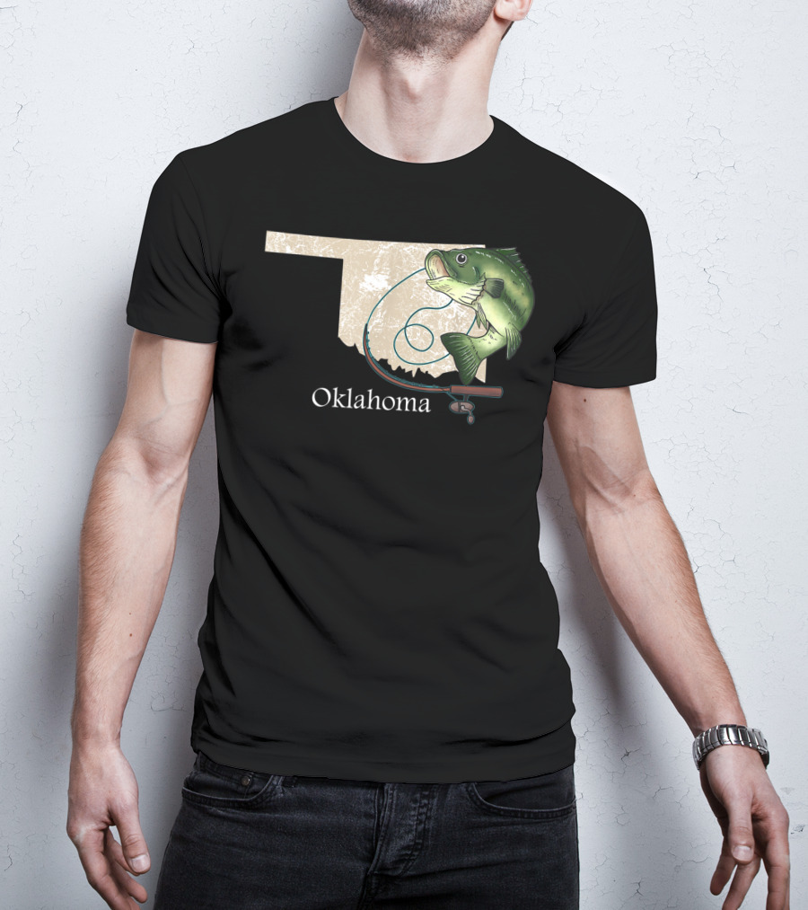 Oklahoma Fishing Fisherman Funny Fish Gear T-Shirt