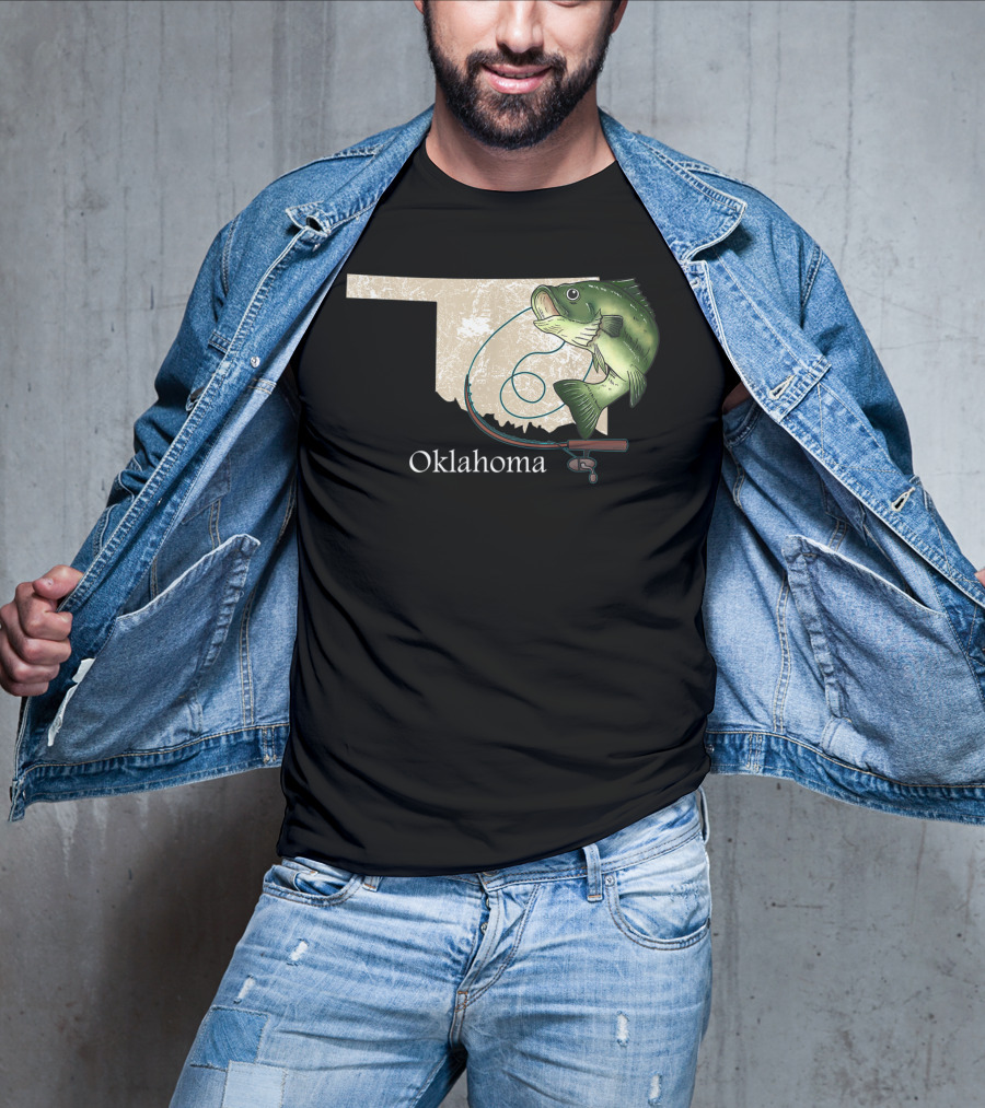 Oklahoma Fishing Fisherman Funny Fish Gear T-Shirt
