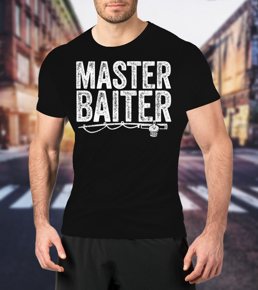 MASTER BAITER Funny Fishing Fish Mens T-Shirt