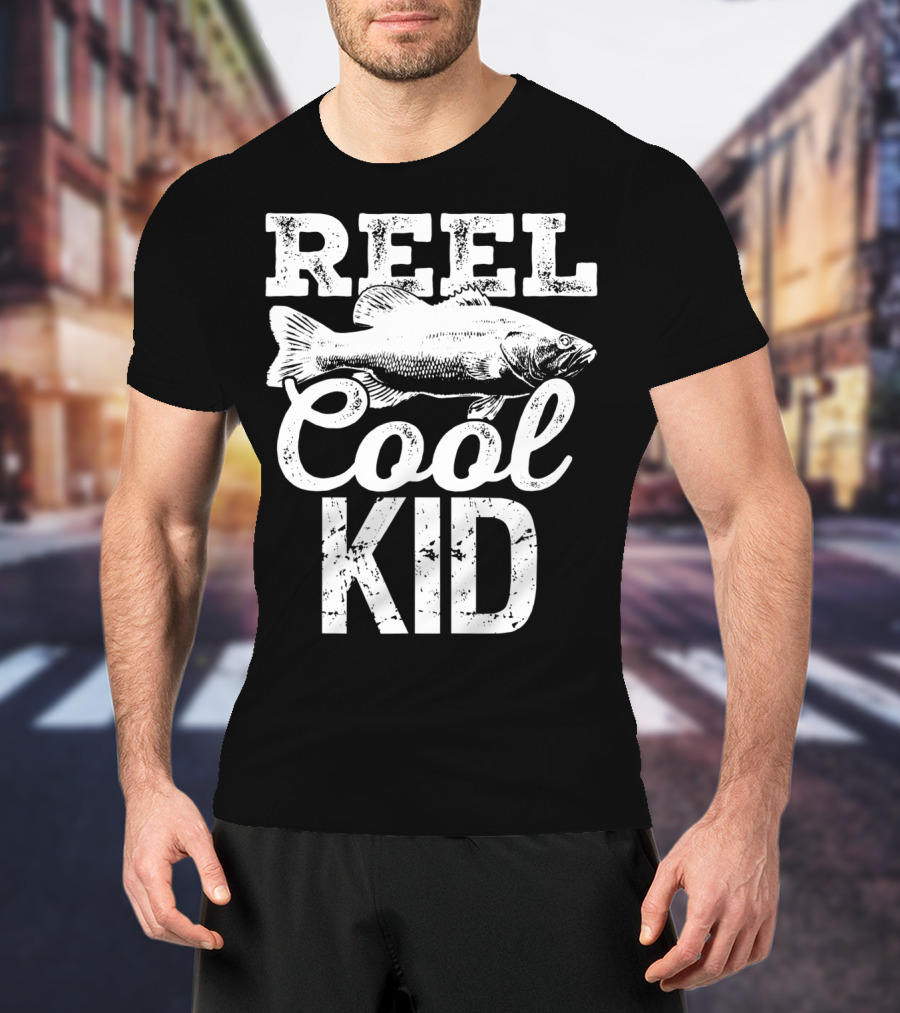 Reel Cool Kid Fishing Outdoor Angler T-Shirt