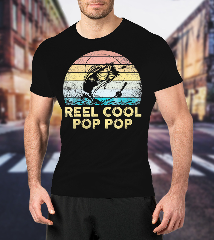 Reel Cool Pop Pop Retro Vintage Fishing Reel T-Shirt