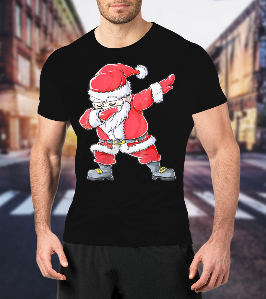 Christmas Santa Dabbing Kids Girls T-Shirt