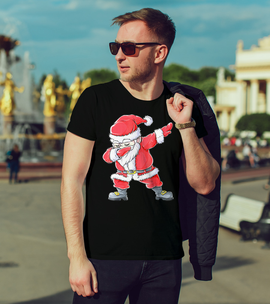 Christmas Santa Dabbing Kids Girls T-Shirt