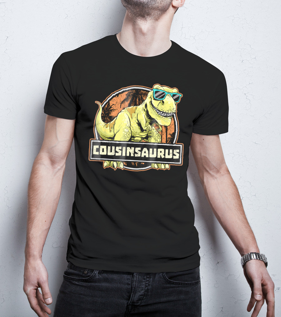 COUSINSAURUS REX Dinosaur With Sunglasses T-Shirt