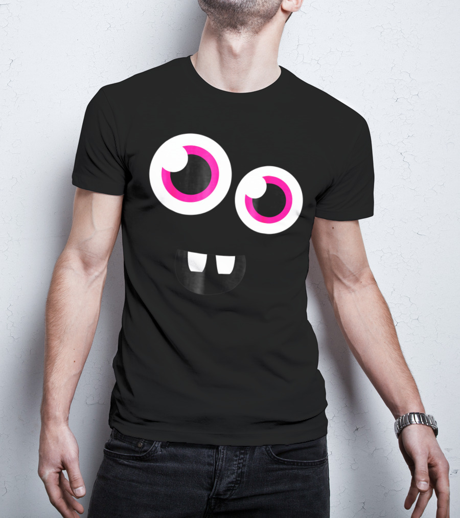 Cute Funny Halloween Monster Face Eyes Kids Man T-Shirt
