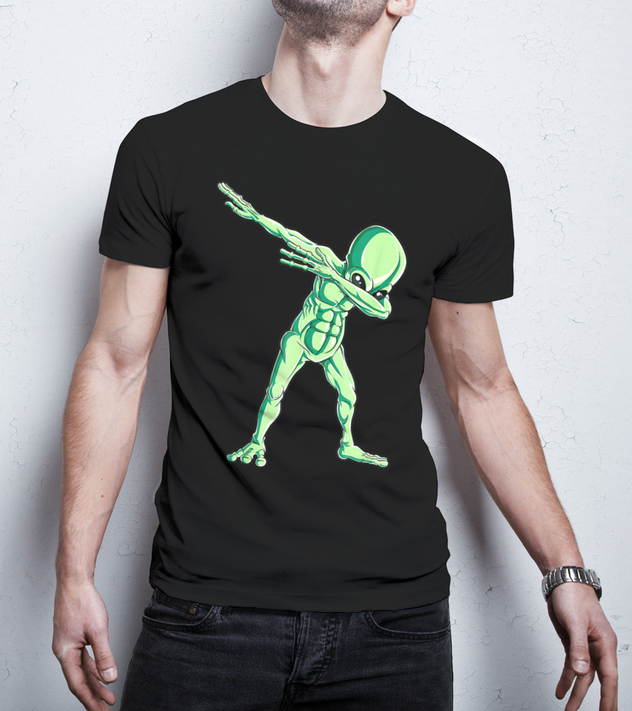 Dabbing Alien Dab Hip Hop Funny UFO Creature T-Shirt