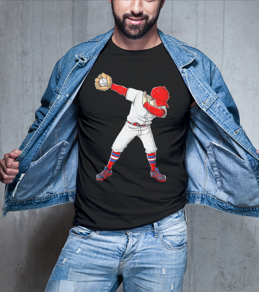 Dabbing Baseball Player Funny Dab Dance T-Shirt