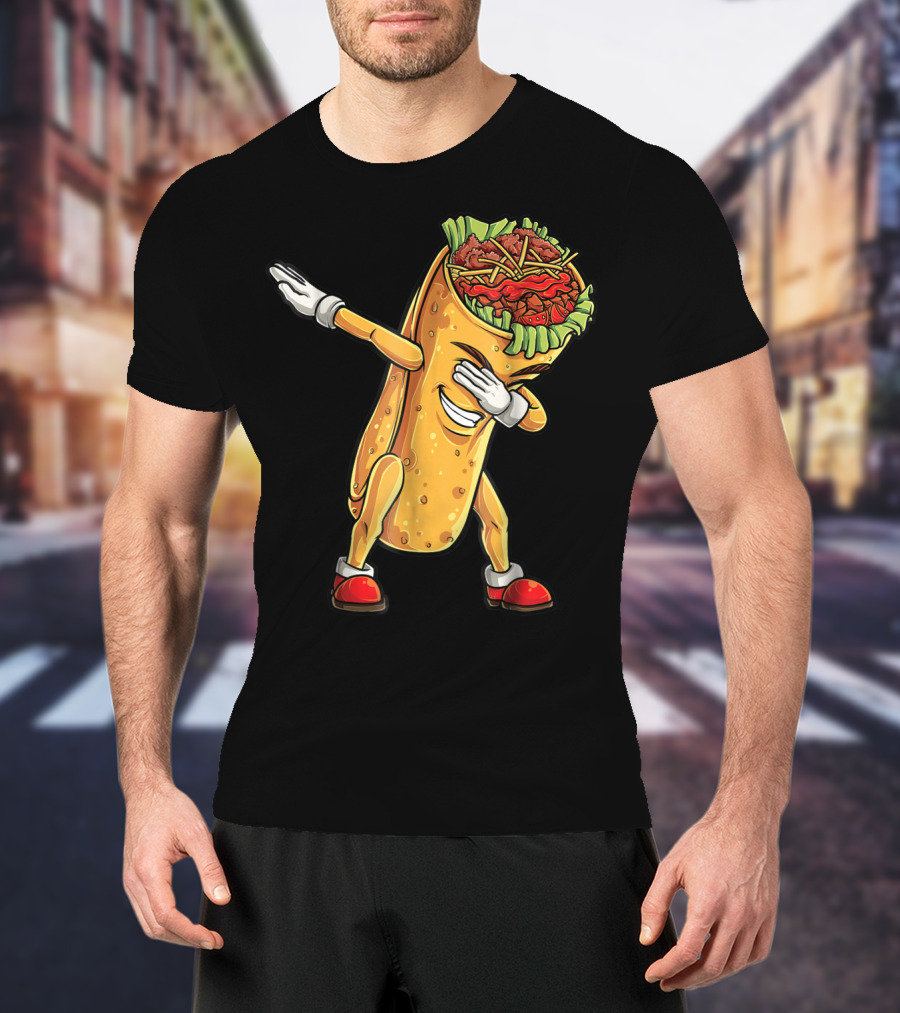 Dabbing Burrito Celebration Cinco De Mayo T-Shirt