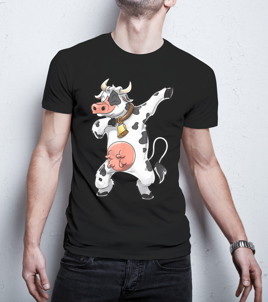 Dabbing Cow Dance Funny Cows Farm Farmer Dab T-Shirt