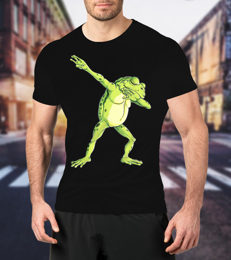 Kids Funny Dabbing Frog Animal Dab T-Shirt