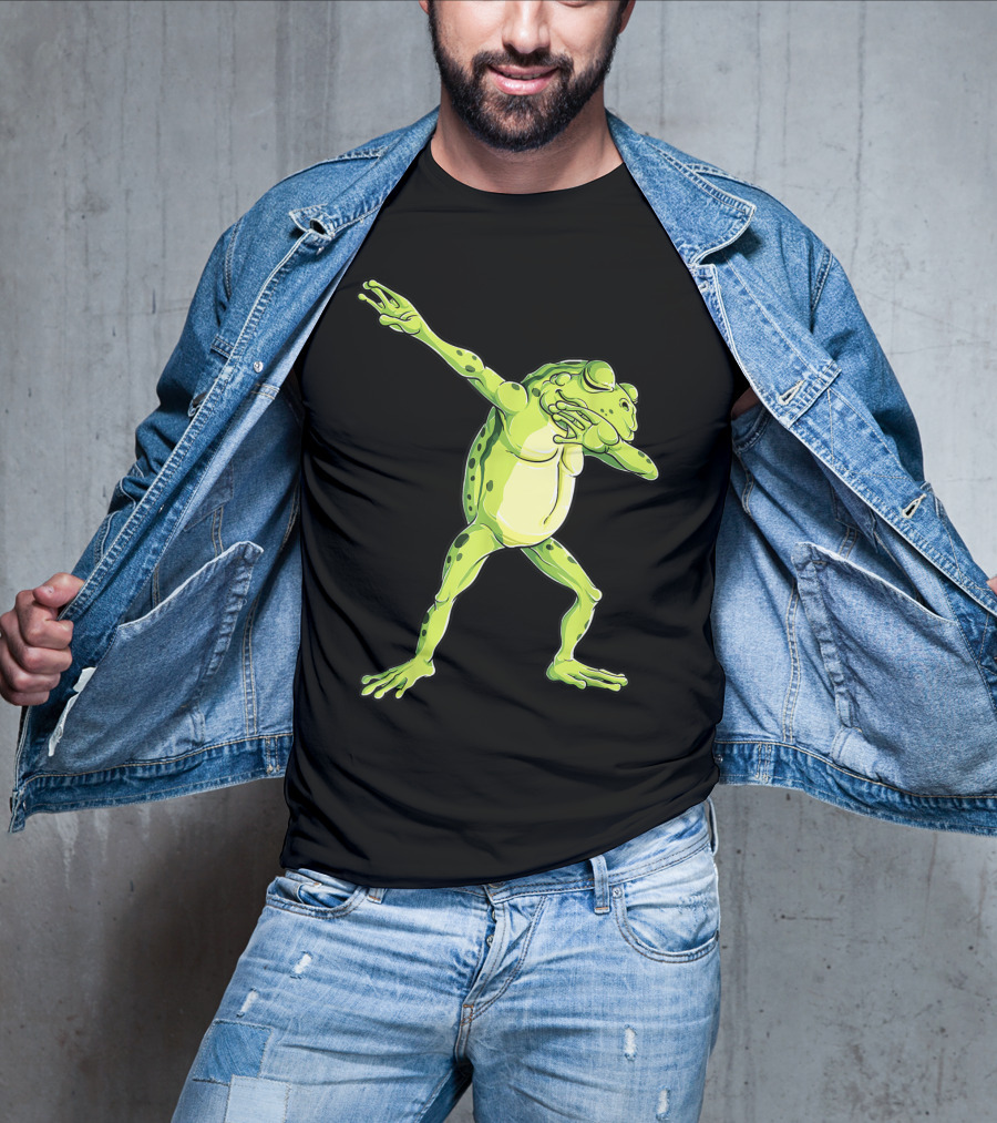 Kids Funny Dabbing Frog Animal Dab T-Shirt