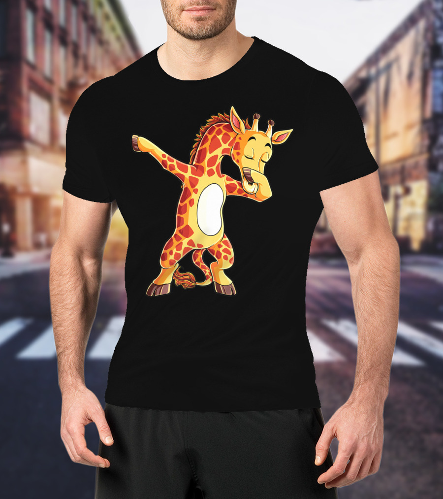Funny Dabbing Giraffe Dance Pose Giraffes Dab T-Shirt