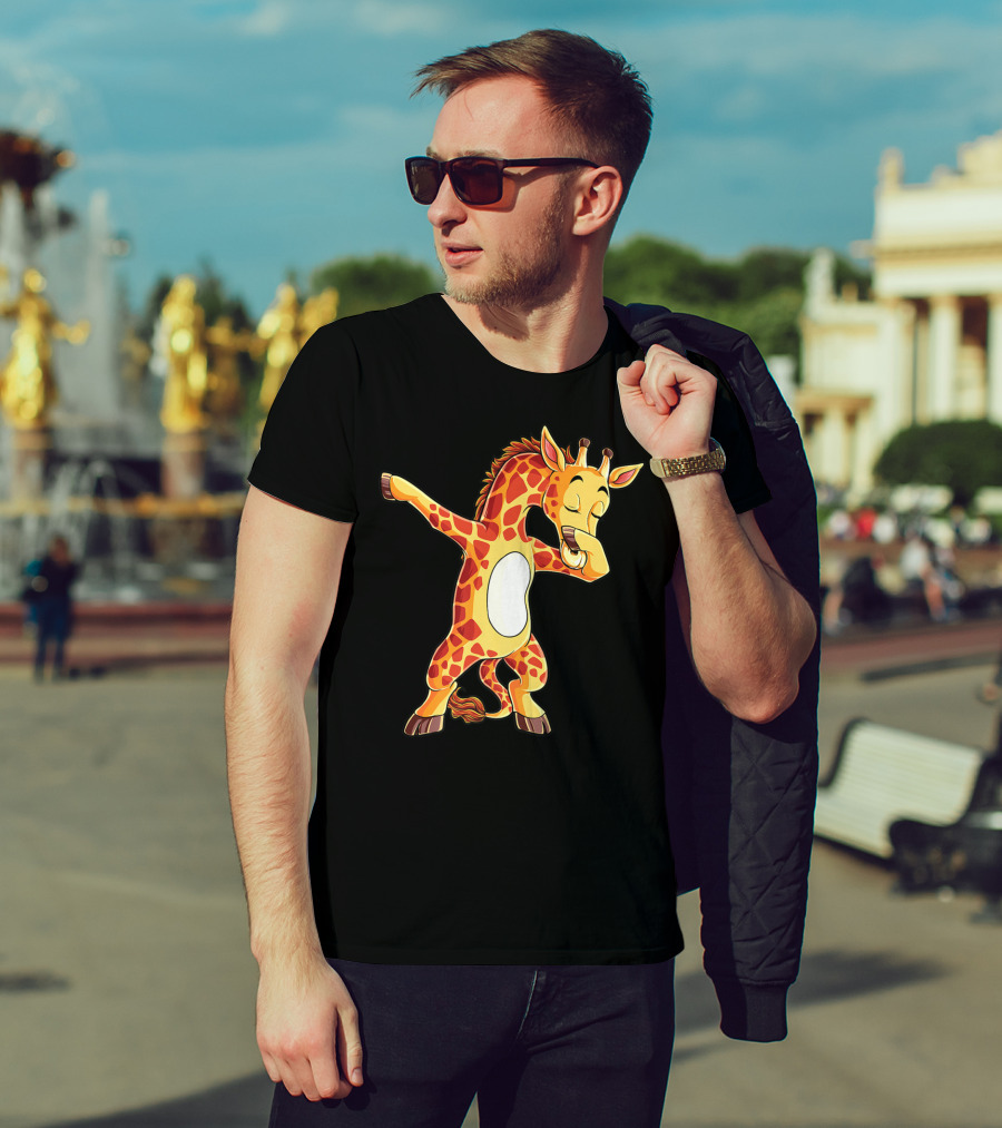 Funny Dabbing Giraffe Dance Pose Giraffes Dab T-Shirt