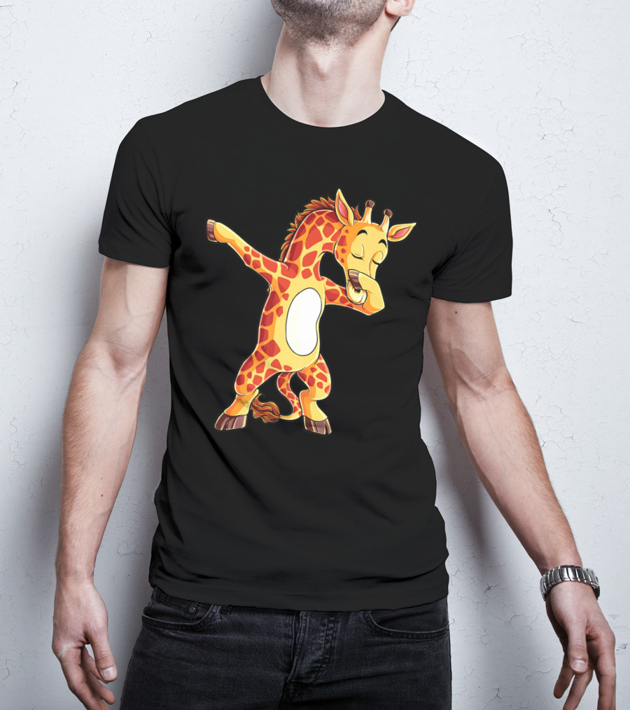 Funny Dabbing Giraffe Dance Pose Giraffes Dab T-Shirt