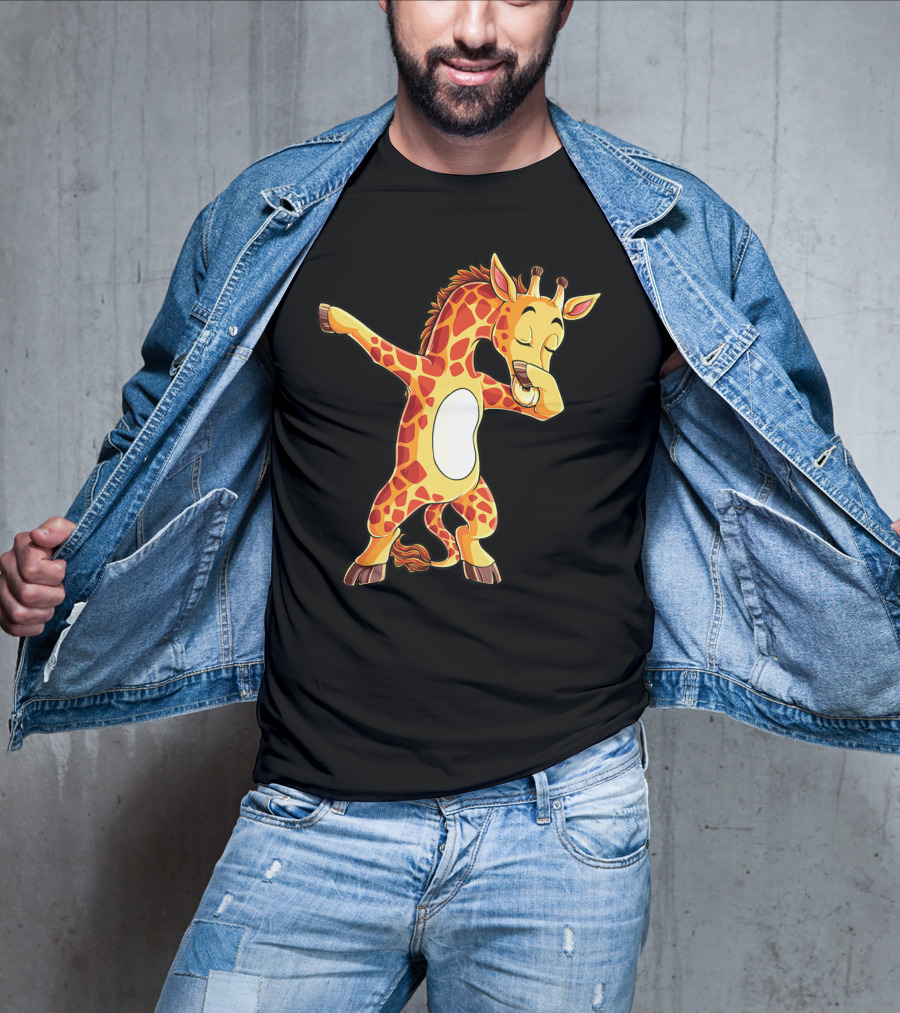 Funny Dabbing Giraffe Dance Pose Giraffes Dab T-Shirt