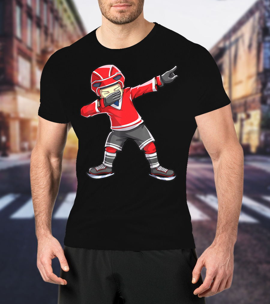 Dabbing Hockey Player Boys Men Kids Dab Squad T-Shirt