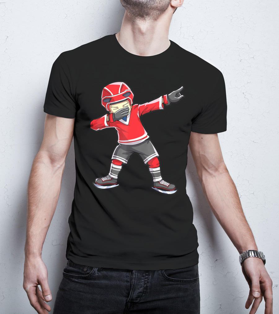 Dabbing Hockey Player Boys Men Kids Dab Squad T-Shirt