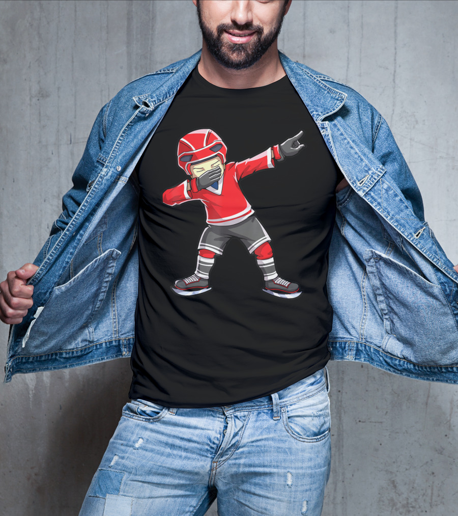 Dabbing Hockey Player Boys Men Kids Dab Squad T-Shirt