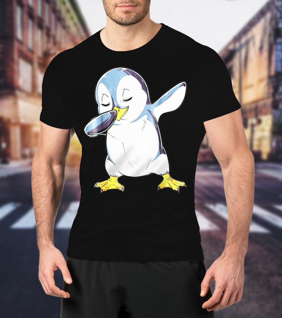 Dabbing Penguin Kids Boys Funny Dab Dance Bird Cute Fun T-Shirt