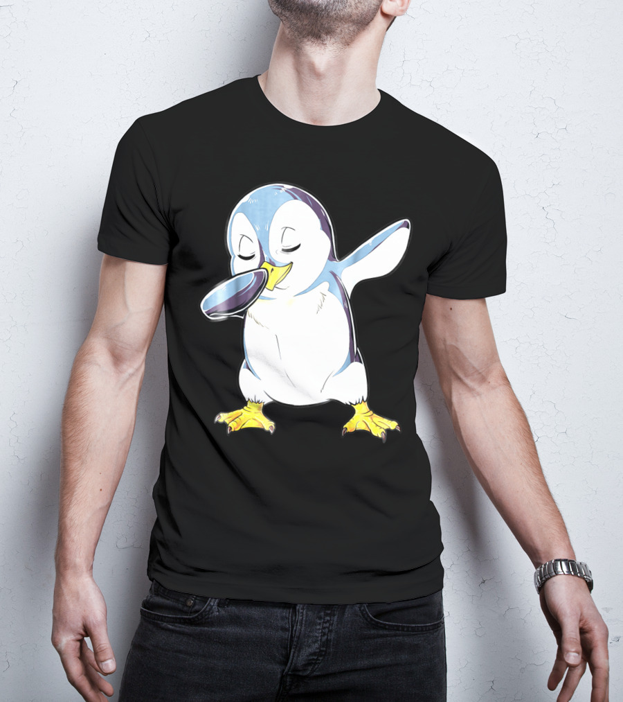Dabbing Penguin Kids Boys Funny Dab Dance Bird Cute Fun T-Shirt
