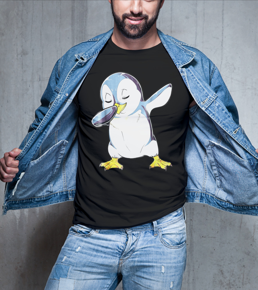 Dabbing Penguin Kids Boys Funny Dab Dance Bird Cute Fun T-Shirt