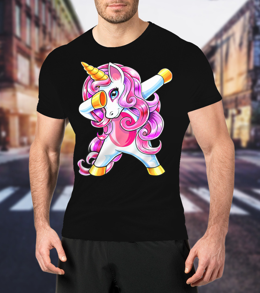 Dabbing Unicorn Birthday Girls Cute Unicorn T-Shirt