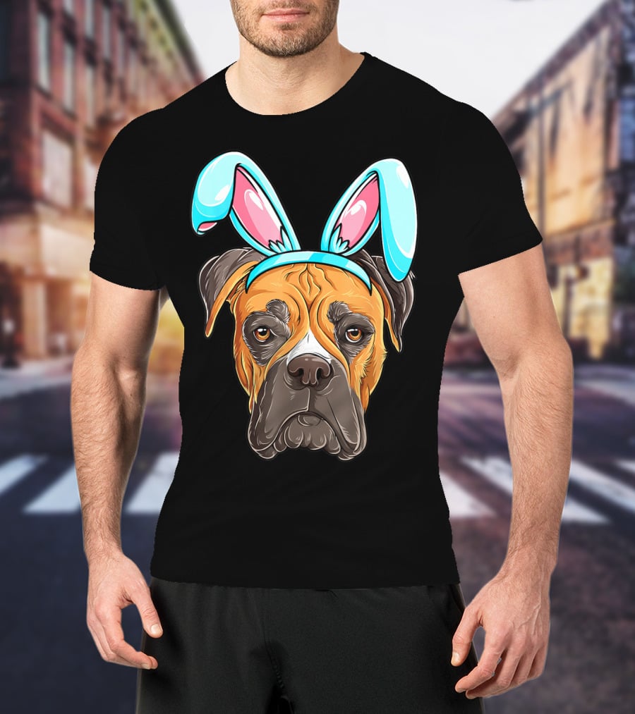 Easter Bunny Dog Boxer T-Shirt