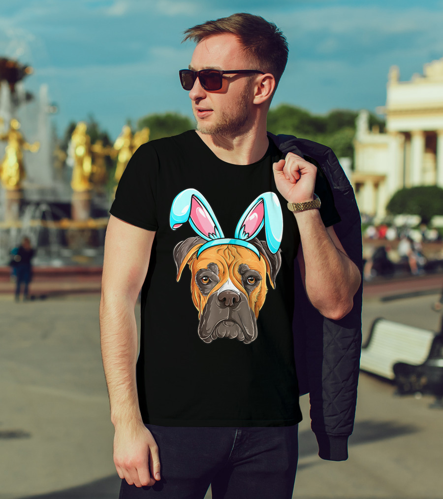 Easter Bunny Dog Boxer T-Shirt