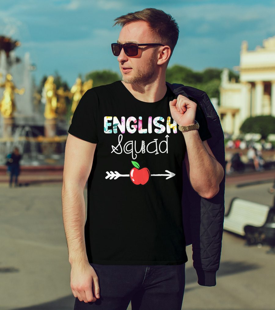 English Squad First Day Back To School Apple Arrow T-Shirt