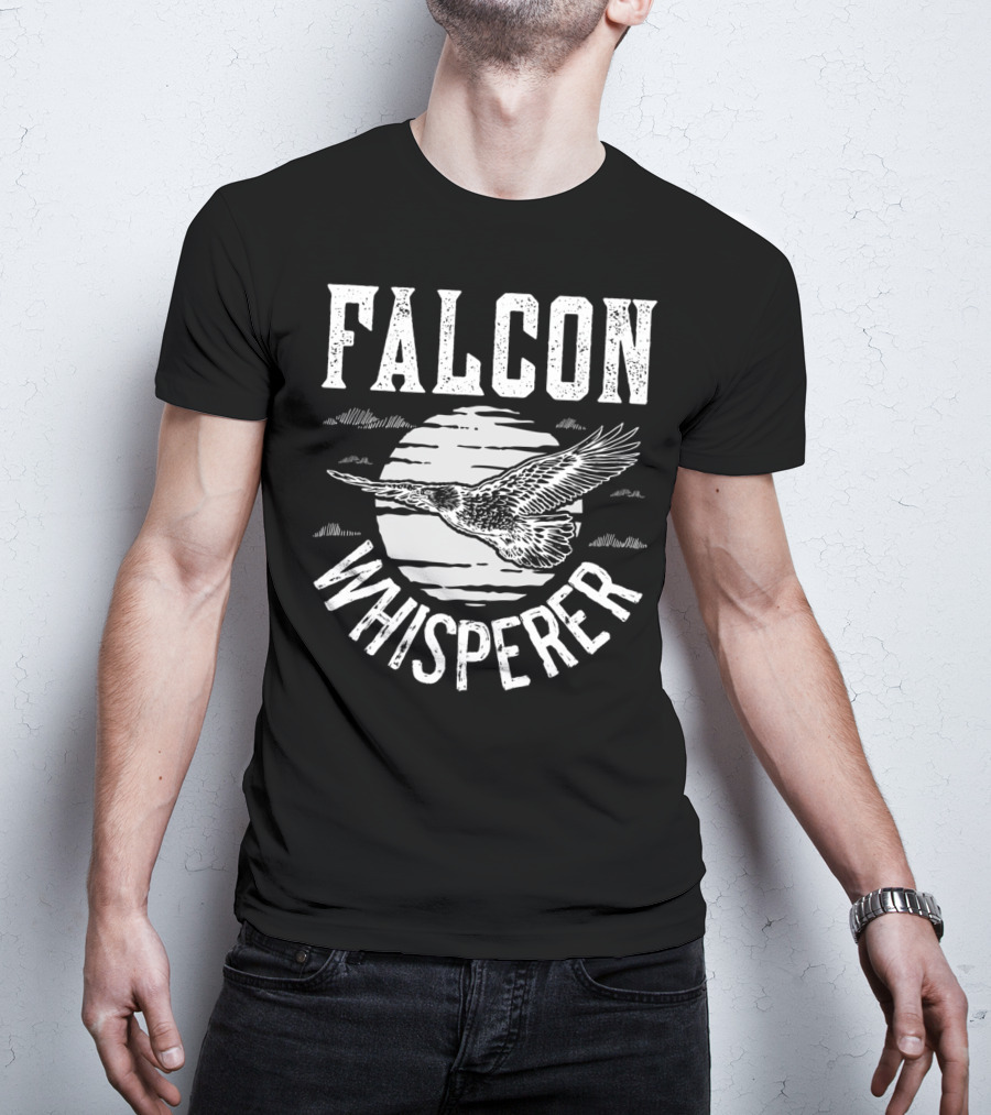 Falcon Whisperer Vintage Falconry Hunter Bird Flying T-Shirt