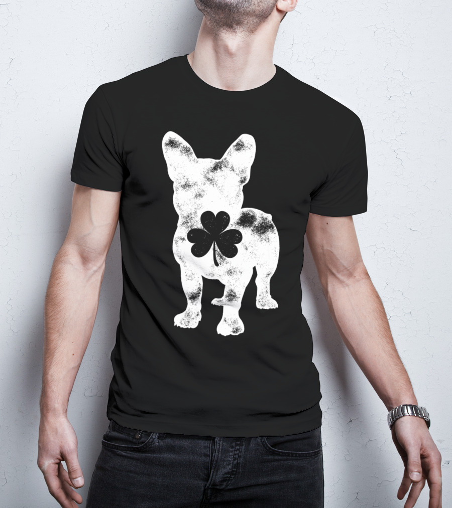 French Bulldog St Patricks Day Shamrock Dog Men T-Shirt