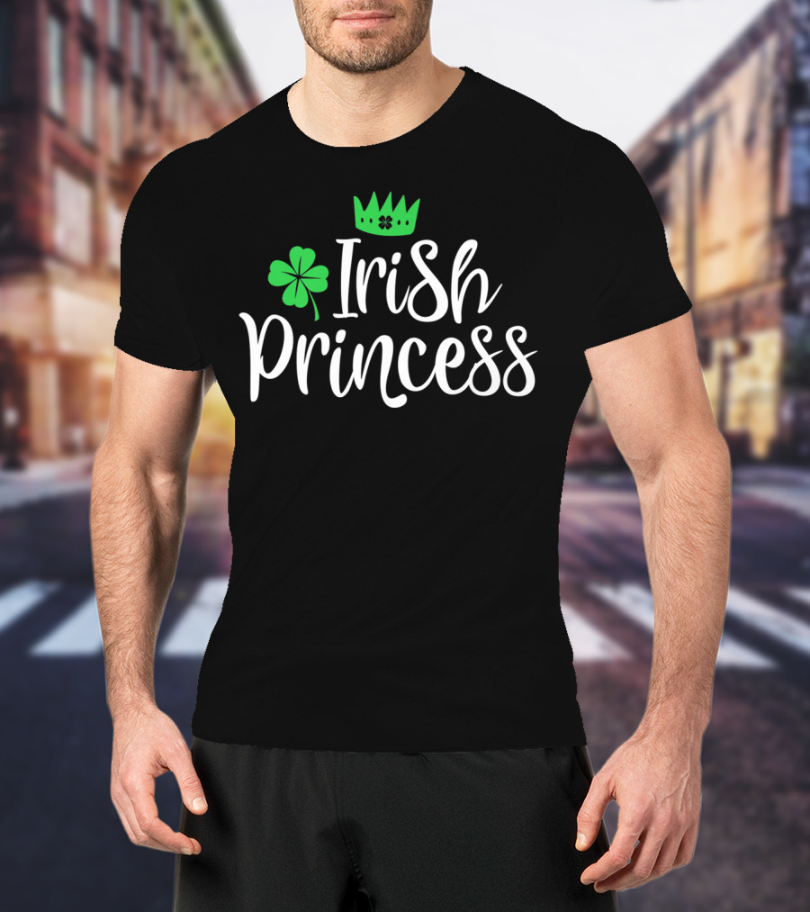 Irish Princess Clover Crown St Patricks Day Irish Girl T-Shirt