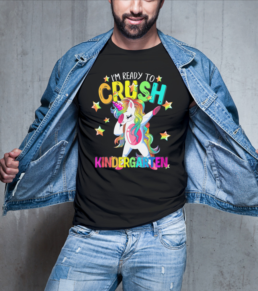 I'm Ready To Crush Kindergarten Dabbing Unicorn Back To School Girls T-Shirt