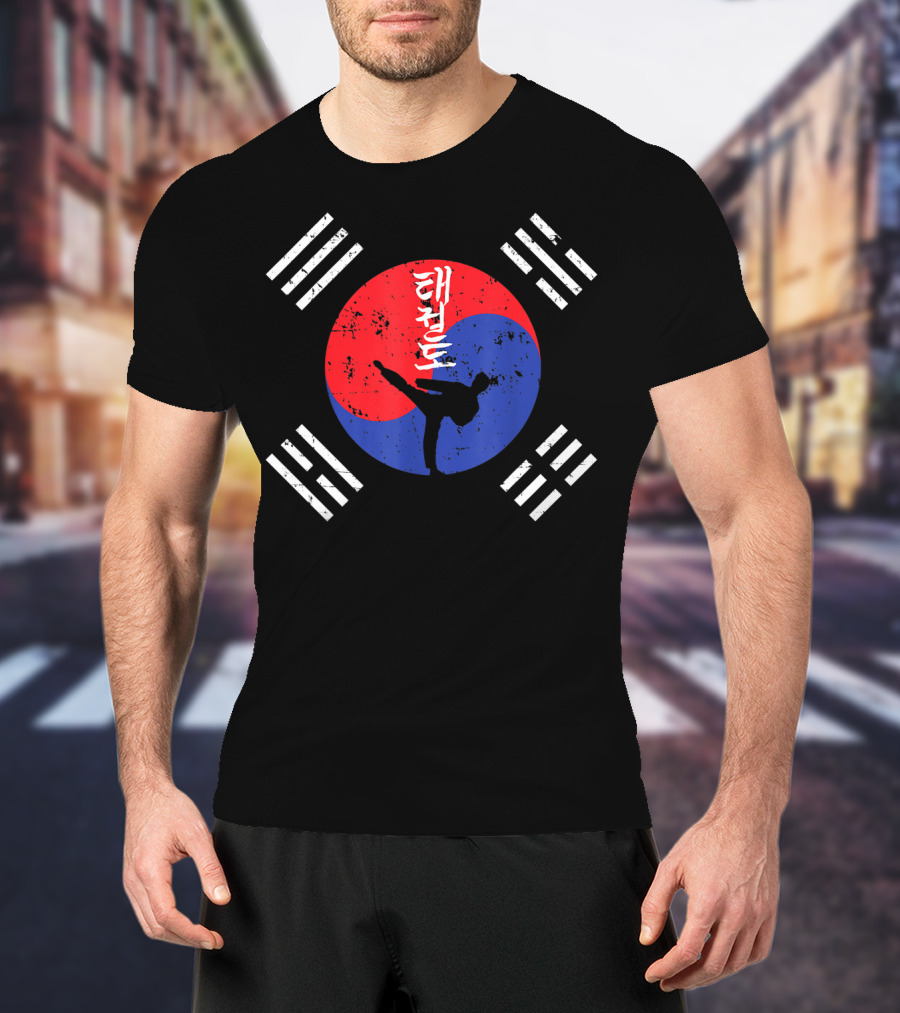 Korean Taekwondo Taegeukki Martial Arts Kids Adults T-Shirt