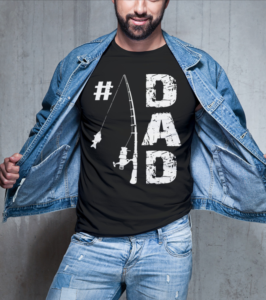 Dad Fishing Rod And Fish T-Shirt