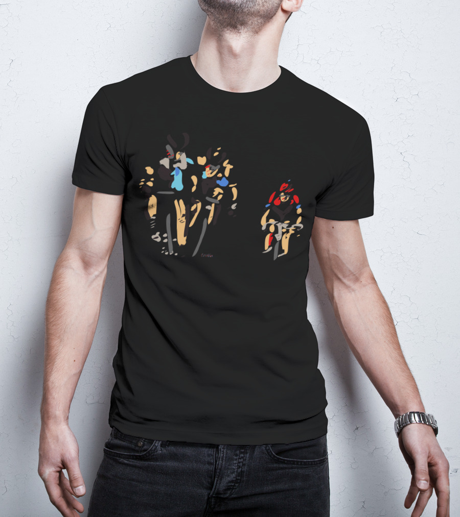 Bicycle Race Cyclists Abstract T-Shirt
