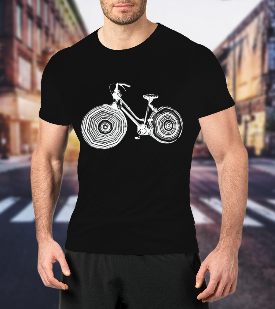 Bikeadelic Groovy Spiral Wheel Bicycle T-Shirt
