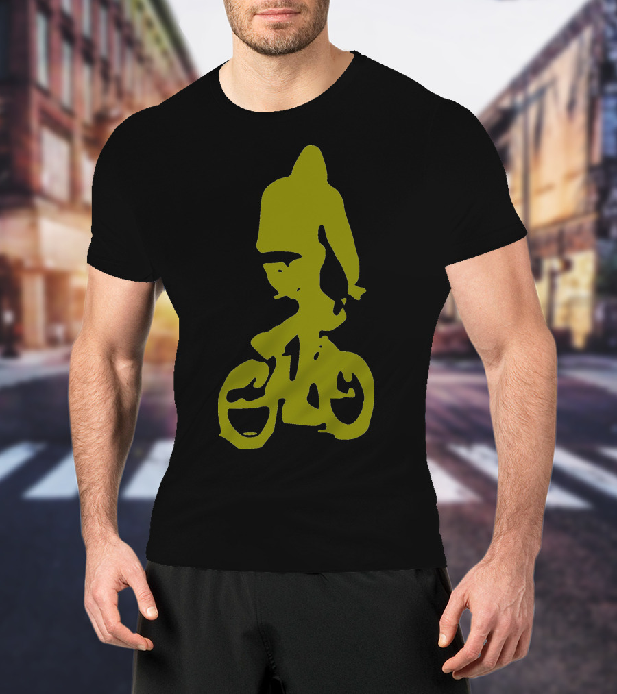 BMX Rider Silhouette In T-Shirt
