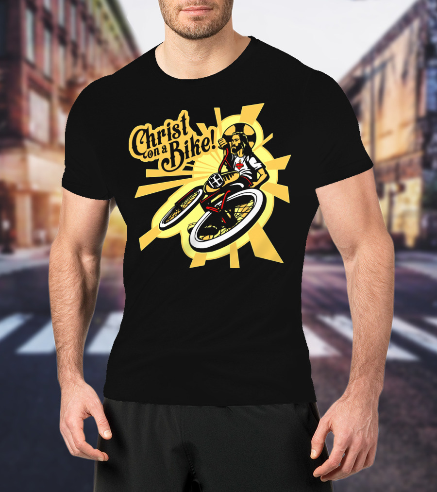 Christ On A Bike Retro Radiance Cycle Burst T-Shirt