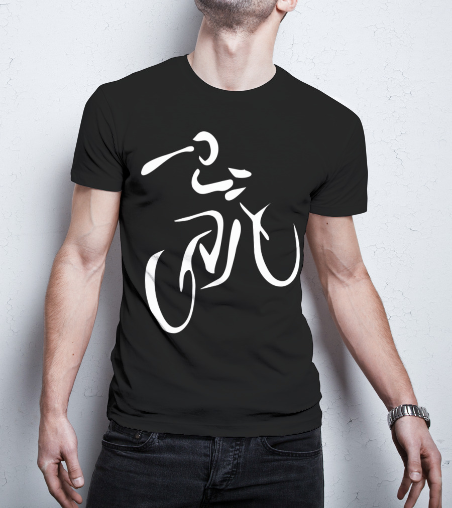 CyclingBikingSpinning Workout Abstract Cyclist T-Shirt