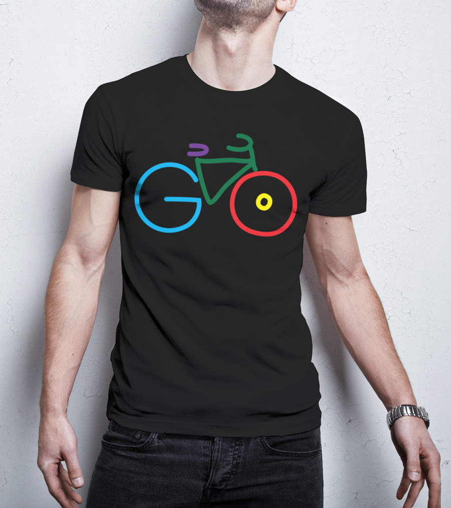 Go Green Go Healthy Go Cycling Bicycle T-Shirt