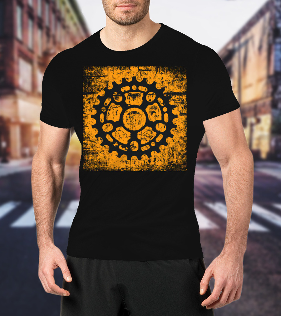 Grunge Gear Distressed Orange Sprocket T-Shirt