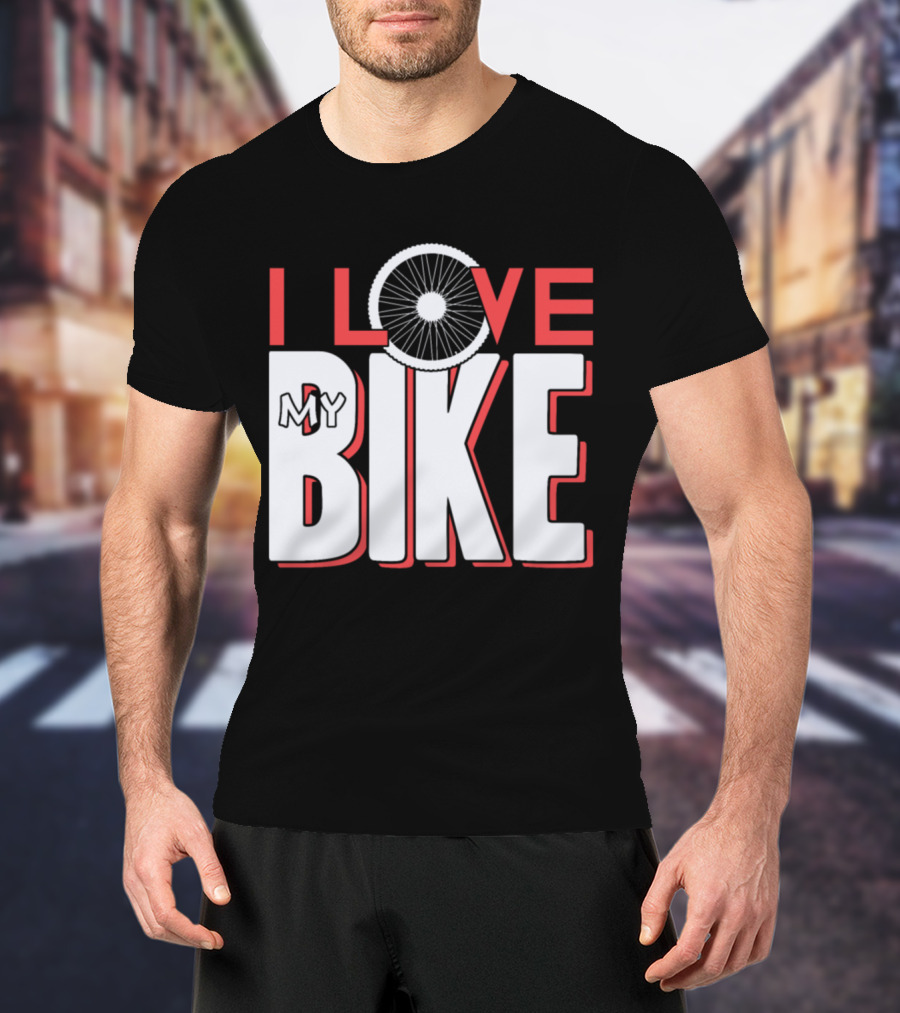 I Love My Bike Bicycle Wheel T-Shirt